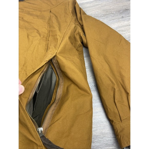 ORVIS Heritage Field Coat Men XXL Waxed Jacket Brown Corduroy Collar Line Rare - Picture 14 of 15